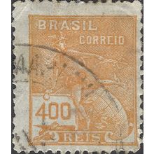 BRAZIL, Mercury and globe, orange 1928, 400reis