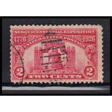 Used 627 2c Liberty Bell Barely Clears RA2180