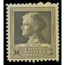 878 10c Jane Addams Fine MNH GA0317
