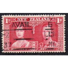 New Zealand 1937 Coronation of King George VI 1d Used