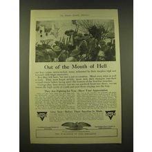 1918 YMCA Young Men's Christian Association Ad - Out of the mouth of Hell
