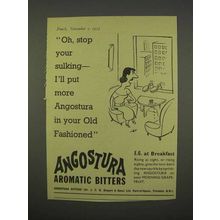1955 Angostura Aromatic Bitters Ad - Stop Sulking