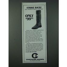 1986 Chippewa Shoes Viperlite Boots Ad - Strike Back