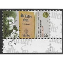 GER 2005 55c+25 'BERTHA VON SUTTNER'(CORNER MARGIN) FINE USED (EBID53-672)