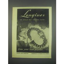 1949 Longines Watches Ad - Longines the world's most honoured watch