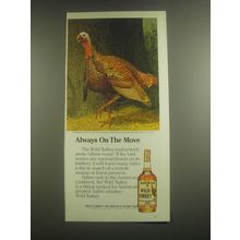 1982 Wild Turkey Bourbon Ad - art by Ken Davies - Always on the move