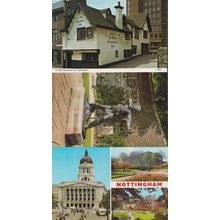Nottingham Robin Hood Statue Ye Olde Salutation Inn 3x 1970s Postcard s