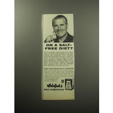 1957 Adolph's Salt Substitute Ad - On a salt-free diet?