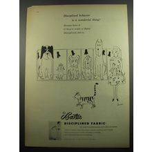 1955 Bates Fabric Ad - Disciplined behavior