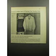 1957 Forstmann Sweater Ad - Found in locker room of Flaming Tree Country Club