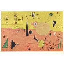 Joan Miro Catalan Landscape The Hunter Painting Postcard