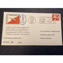 ICOLLECTZONE US 1961 Opel MK II Rocket Mail Number 956 Cover (A100)