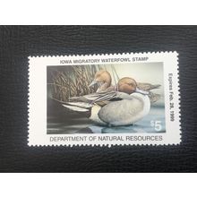 ICOLLECTZONE US Iowa 1998 Duck Hunting Stamp VF NH IO27