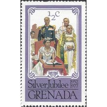 GRENADA, Queen Elizabeth II Accession, 25 years, lilac 1977, ½c