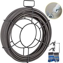 Drain Cleaning Cable 75 Feet x 3/8 Inch Solid Core Cable Sewer Cable Drain A...