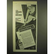 1929 Absorbine Jr. Ointment Ad - For Sprains, Bruises
