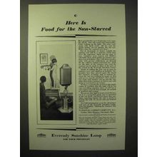 1929 Eveready Sunshine Lamp Ad - For Sun-Starved