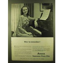 1945 Ansco Superpan Press Film Ad - One to Remember