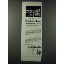 1948 Czechoslovakia Tourism Ad - Come to the Heartland of Europe