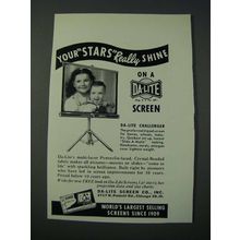 1948 Da-Lite Challenger Screen Ad - Your Stars Really Shine