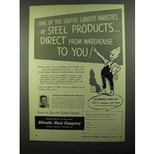 1950 Atlantic Steel Company Ad - Largest Varieties