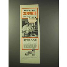 1949 Simoniz Wax Ad - Motorists