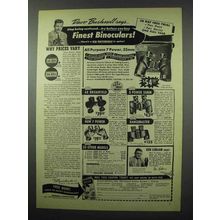 1953 Bushnell Binoculars Ad - Why Prices Vary