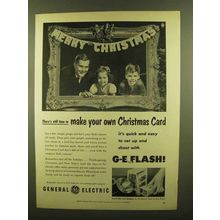1953 General Electric Flashbulbs Ad - Christmas Card