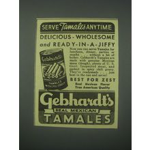 1941 Gebhardt's Tamales Advertisement - Serve tamales anytime