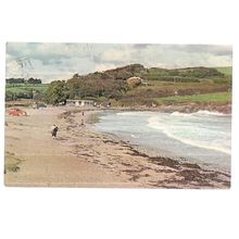MAENPORTH BEACH near FALMOUTH, CORNWALL. used vintage postcard 1976 pm =