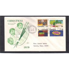 FDC Rose Craft Christmas 4 Stamps (Cachet-Typed/A) CV40812