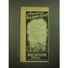 1945 Broadmoor Hotel Advertisement - America's year around resort