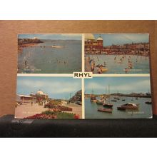 multiview, RHYL, Denbighshire used postcard by J. Salmon 1970 pm =