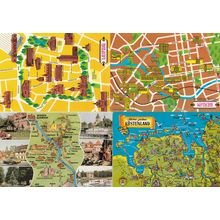 Leipzig Weserbergland Kustenland Berlin 4x German Map Postcard s
