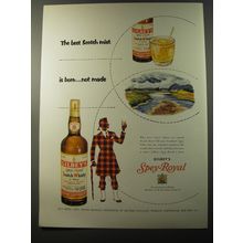1953 Gilbey's Spey-Royal Scotch Ad - The best Scotch mist is both.. not made
