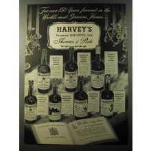 1953 Harvey's Sherries & Ports Ad - For over 150 years favored