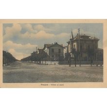 Pesaro Villini Al Mare Antique Italian Italy Postcard