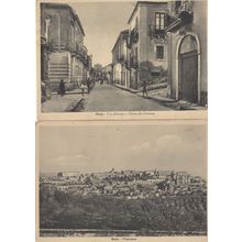 Noto Via Ducezio e Chiesa del Carmine Siracusa Italy Old 2x Postcard