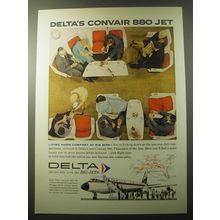 1960 Delta Air Lines Ad - Delta's Convair 880 Jet
