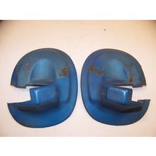 1968 DODGE CORONET STATION WAGON REAR SEAT HINGE COVERS OEM BLUE 2657678 2657679