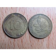 1980g 10 Pfennig Germany Coin
