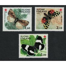 Finland Moths Butterflies 3v 1992 MNH SG#1279-1281