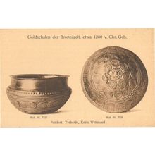 Prehistoric Earthenware Bowl Plate Antique German Museum Postcard