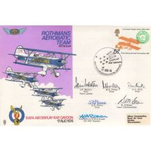 Rothmans Aerobatics Team Amazing 6x Autograph Gaydon Air Display Hand Signed FDC