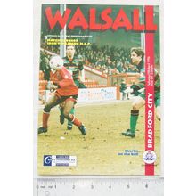 1996 programme Walsall v. Bradford City