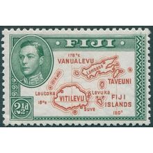 Fiji 1948 2½d brown & green Die II Perf 12 SG256c unused