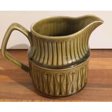 Vintage Sadler 1960's Green / Brown Water Jug - 1.5 Pints - 13.5 cm Tall Prop