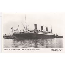 ED46 S.S. BERENGARIA AT SOUTHAMPTON RP POSTCARD. PAMLIN SM615
