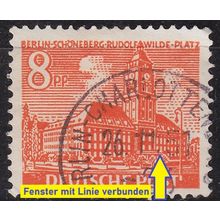 GERMANY BERLIN [1949] MiNr 0046 I ( O/used ) [04] Architektur Plattenfehler