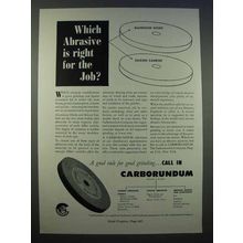 1946 Carborundum Grinding Ad - Which Abrasive